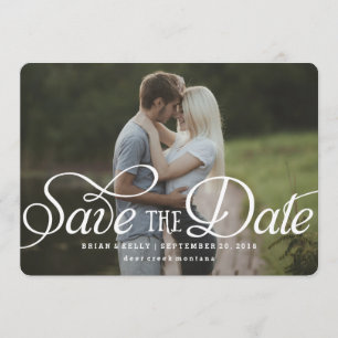Save The Date Élégant Enregistrer la date   Photocarte