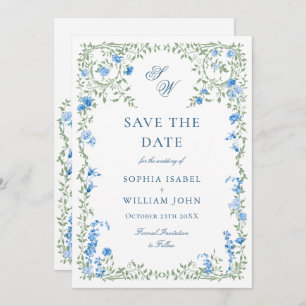 Save The Date Elégant Fleur sauvage d'aquarelle Meadow
