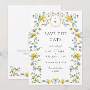 Save The Date Elégant Fleur sauvage d'aquarelle Meadow
