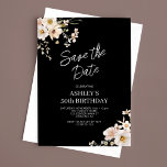 Save the Date Elegant Floral 50. Geburtstag Einladung<br><div class="desc">Erstellen Sie Ihre eigenen Save the Date eleganten Flora 50. Geburtstag Einladung! Personalisieren Sie dieses Design mit Ihrem eigenen Text. Sie können dieses Design weiter anpassen,  indem Sie auf Wunsch die Schaltfläche "Details bearbeiten" auswählen.</div>