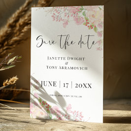 Save The Date Élégant floral rose