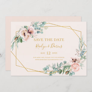 Save The Date Élégant flou Pastel Horizontal