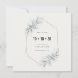 Save The Date Élégant Foliage Moderne