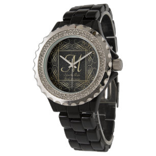 Save the Date Elegant Gold Foil Dots Skript ausseh Armbanduhr