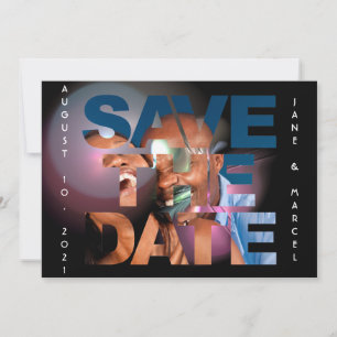 Save The Date Élégant Lens Flare Mariage Photo Enregistrer La Da