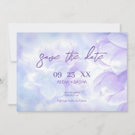 Save The Date Elegant Light Purple Lilac Flowers Wedding