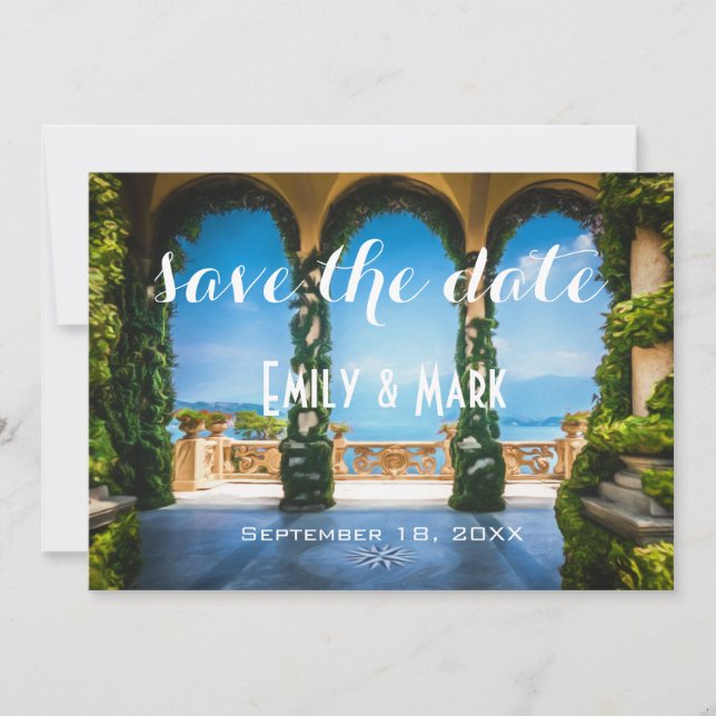 Save The Date Élégant Mariage Arches d'Italie Enregistrer la dat (Devant)