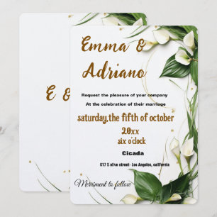 Save The Date Elégant mariage calligraphie inviter