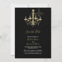 Élégant Mariage de lustre noir or