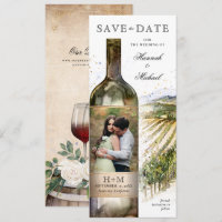 Elégant Mariage de vignoble aquarelle