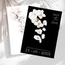 Élégant Mariage d'orchidée noire et blanche