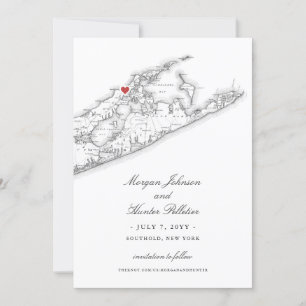 Save The Date Elégant Mariage du Yacht Club Peconic Bay