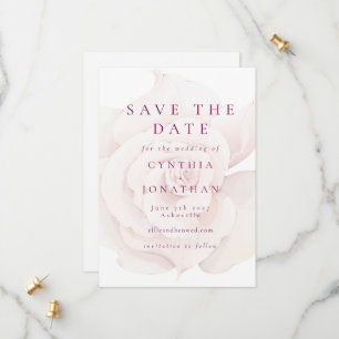 Save The Date Élégant mariage floral aquarelle rose rose blush