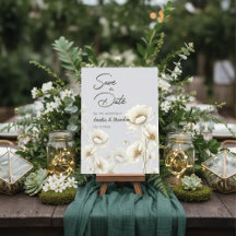 Élégant mariage floral blanc aquarelle