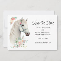 Élégant Mariage Floral Boho Cheval Blanc