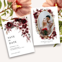 Élégant mariage floral de rose rouge de Bourgogne