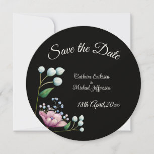 Save The Date Élégant Mariage Floral Soft Botanical Romance