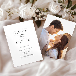 Save The Date Élégant Mariage moderne simple