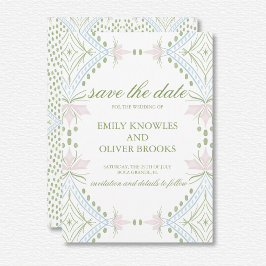 Save The Date Élégant Mariage Motif Diamond