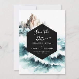 Save The Date Élégant Mariage Nautique Photo