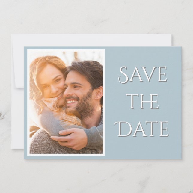 Save The Date Élégant Mariage photo de script moderne (Devant)