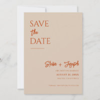 Élégant Mariage photo moderne en terre cuite Boho
