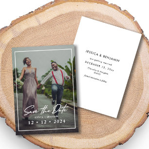 Save The Date Élégant mariage photo personnalisé Enregistrer la 