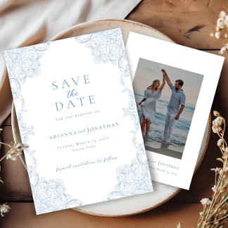 Save The Date Élégant Mariage Photo Victorien Enregistrer La Dat
