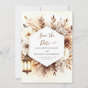 Save The Date Élégant Mariage Rustique Imprimable