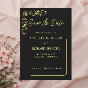 Save The Date Élégant Mariage Victorien Enregistrer La Date