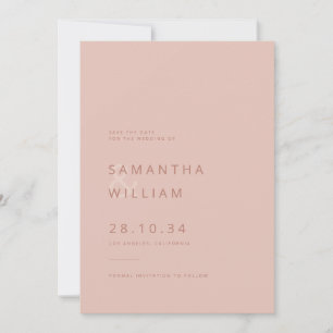 Save The Date Elégant mélange minimaliste et harmonie mariage mo