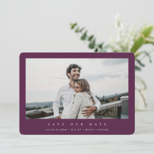 Save The Date Élégant minimal moderne photo simple