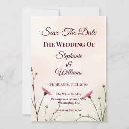 Save The Date Elegant Minimalist Typography Wedding