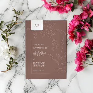 Save The Date Élégant minimaliste Abstrait Mariage