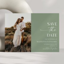 Élégant minimaliste moderne Mariage vert Sage