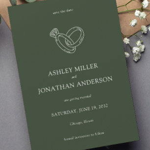 Save The Date Élégant Moderne Éléments simples Mariage