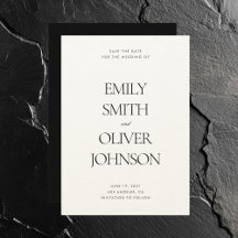 Élégant moderne Nettoyant noir blanc Mariage