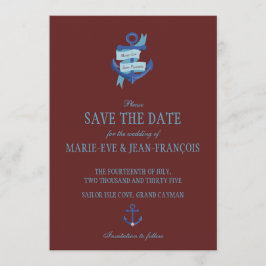 Save the Date Elegant Nautical Anchor