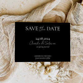 Save The Date Élégant noir gothique Enregistrer la date Invitati