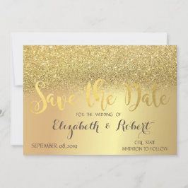 Save The Date Elegant Parties scintillant Or Enregistrer La Date