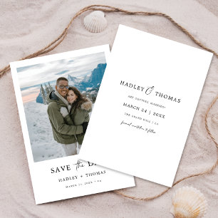 Save The Date Élégant Paysage hivernal Photo Budget Mariage