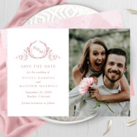 Elegant Photo Dusty Rose Monogram Wedding