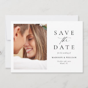 Save The Date Élégant Photo Simple Enregistrer La Date