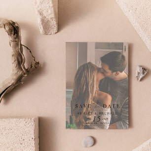 Save The Date Élégant revêtement Vellum QR Code 2 Mariage photo