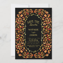 Save The Date Elégant Rustic Fall quitte Boho Mariage