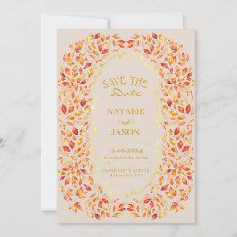 Save The Date Elégant Rustic Fall quitte Boho Mariage