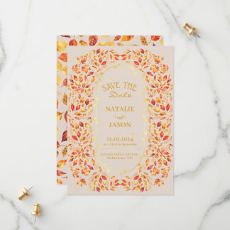 Save The Date Elégant Rustic Fall quitte Boho Mariage