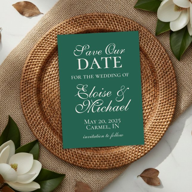 Save The Date Elégant Sage Vert Mariage Enregistrer la date (Elegant Modern Sage Green Wedding Save the Date
)