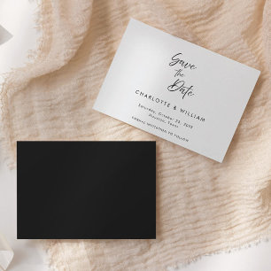 Save The Date Élégant script manuscrit minimal Mariage