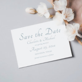 Save The Date Élégant Script Minimal Photo Mariage Enregistrer L
